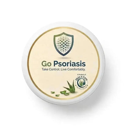 Go Psoriasis Organic Cream jar - herbal psoriasis relief cream by Skin z Care